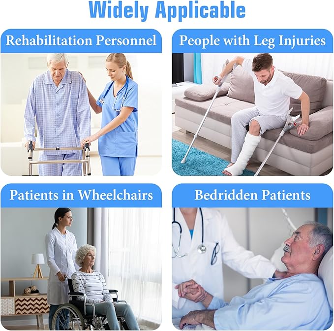 Gait Belt with Handles, Transfer Belt for Elderly, Patient Gait Belts, Transfer Belt Assist, Gait Belts for Seniors, Upgraded Using Rubber Handles (Blue)