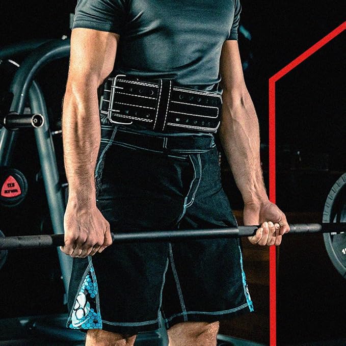 Hawk Sports Double Prong Powerlifting Belt for Men & Women, 10mm Thick, 4" Wide Suede Leather Weightlifting Belt, for Doing Heavy Weight Workouts like Deadlifts & Squats at Full Power