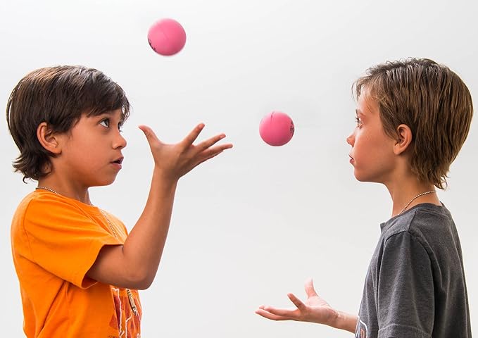 JA-RU Hi Bounce Pinky Ball (24 Balls) – Solid Pink Rubber Bouncy Balls for Kids, Outdoor Playground Toys, Stress Relief Toy & Massage Balls, Bulk Party Favors & Classroom Prizes. 976-24p