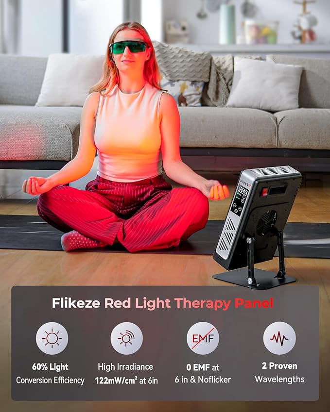 2026 Upgraded Red Light Therapy for Body Face, Dual Chip 660nm 850nm Red Light Panel with 3 Modes, Dimmable & Timer, Infrared Light Therapy for Home Office Gym, Basic 78 LEDs