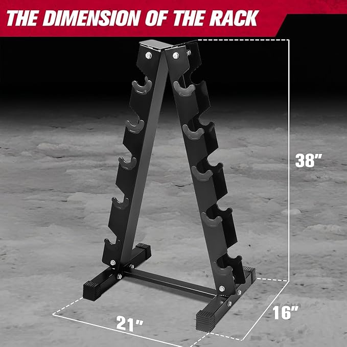 RitFit Rubber Coated Hex Dumbbell Set with Rack, 5-780LB for Home Gym Strength Training, Anti-Slip Knurled Handle, Hexagon Anti-Roll, Heavy-Duty Storage Rack