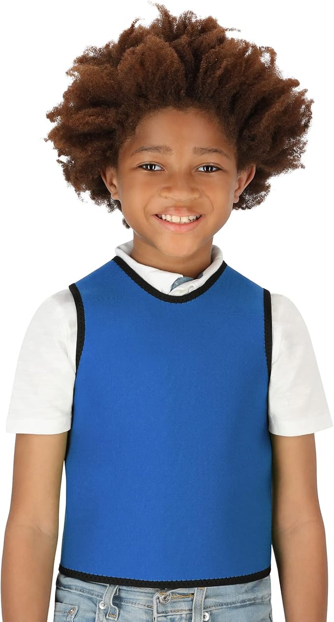 Special Supplies Sensory Compression Vest Deep Pressure Comfort (Blue, Small)