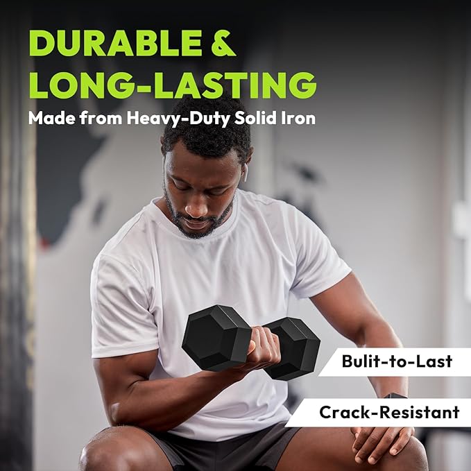 Hex Dumbbell Set, 2.5-65 lb Rubber Encased Exercise & Fitness Dumbbells, Weights Dumbbells Set of 2, Hand Weight for Strength Training