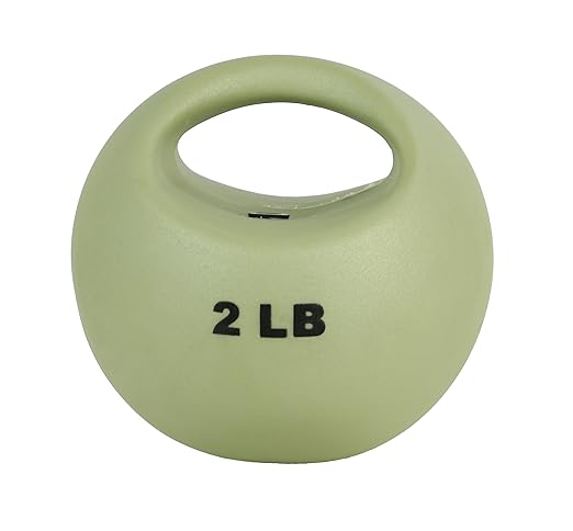 CanDo 10-3290 One Handle Medicine Ball, 2 lb, Tan