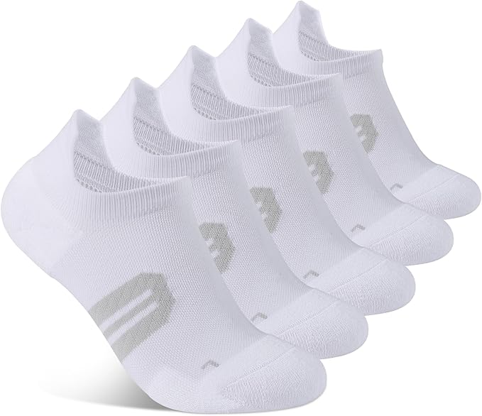 BUDERMMY Womens Ankle Compression Socks with Arch Support Athletic Low cut Running Socks for Women Workout Cushion 5 Pairs