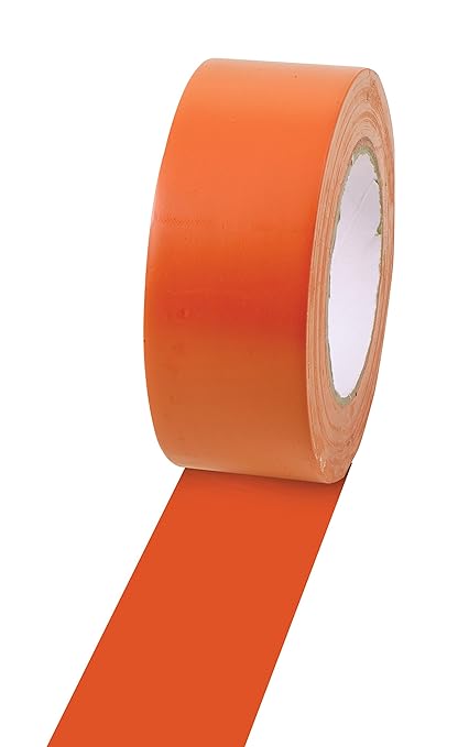 Champion Sports Vinyl Tape, 2” Wide x 36 yards Long, Orange - Durable Floor Marking Tape - Schools, Gyms, Restaurants