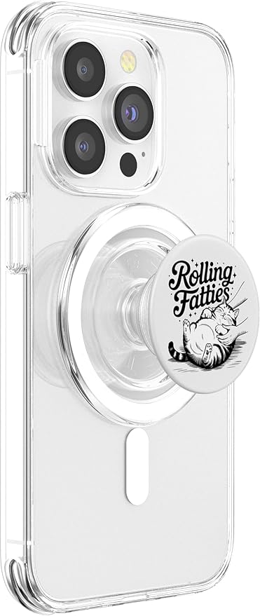 Rolling Fatties Cute Cat Kitten Lover Funny Cat Fat Owner PopSockets PopGrip for MagSafe