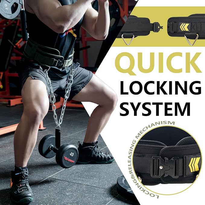Quick Locking Weighted Dip Belt for Weight Lifting,Weighted Pull up Belt