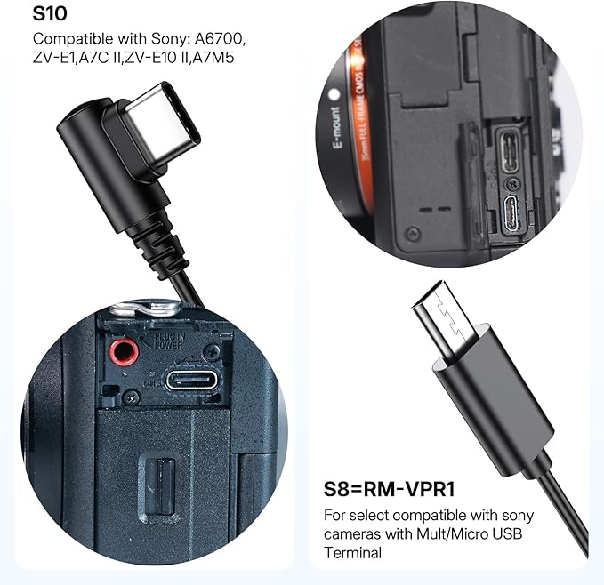 for Sony Camera Rechargeable Remote Shutter Release with Interval Timer - Aodelan Wireless Intervalometer Remote Control for sony ZV-E10 II, A7 IV, A7R V, A9 III, A7S III, A6600, A6500,ZV-1, RX100 VII