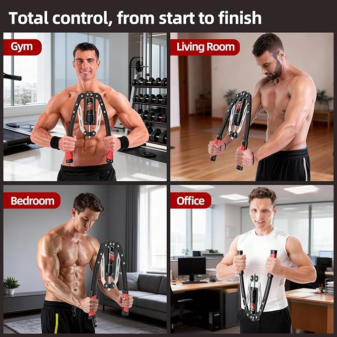 SoftGym Twister Arm Chest Trainer Exerciser Workout Equipment,Adjustable 22-470lbs Hydraulic Power,Home Chest Expander Machine,Home Gym Workout Equipment for Upper Body Strength Training