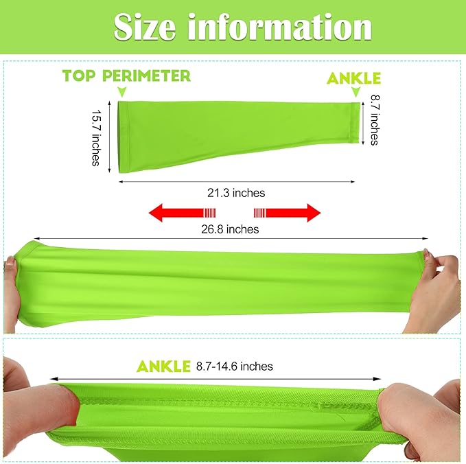 Skylety Leg Sleeves Compression Long Knee Sleeve UV Protect for Men Women Sport Basketball Football