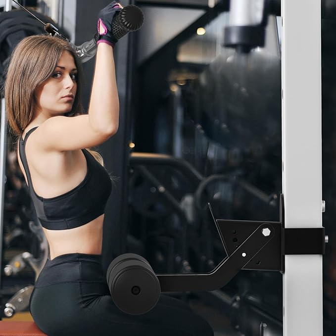 SELEWARE Squat Rack Attachment, Y-Shaped Dip Bar Attachment, Nordic Hamstring Curl Attachment and Lever Arms for 2x2 or 3x3 Power Rack with 5/8" or 1" Hole, Power Cage Accessories for Home Gym