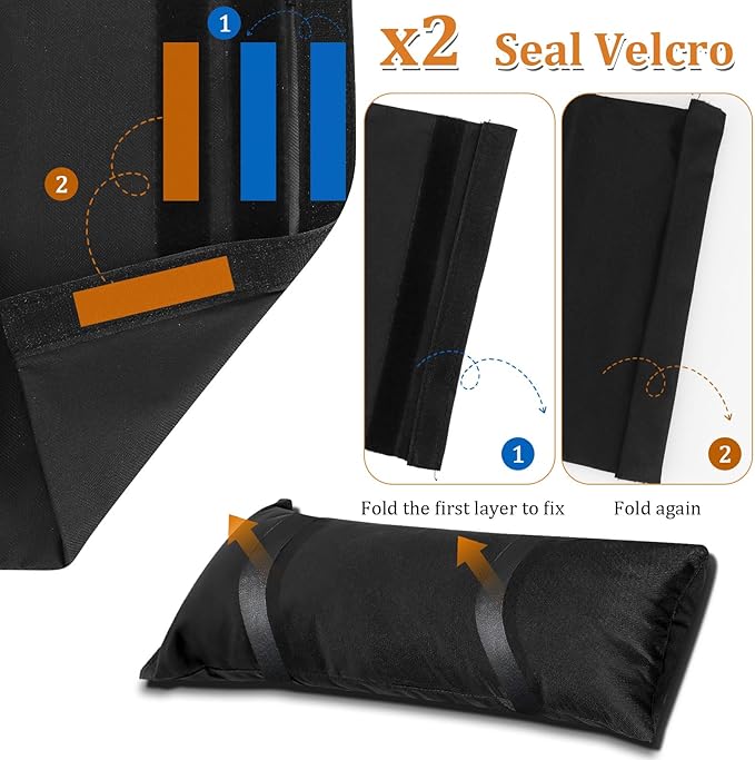 400 LBS Umbrella Base Weight Sandbags, 8 Pack Fillable Sand Bags for Weight, Weatherproof Heavy Duty Sandbags Arched Weight Bags for Outdoor Furniture Backyard Umbrella Garden Trampoline