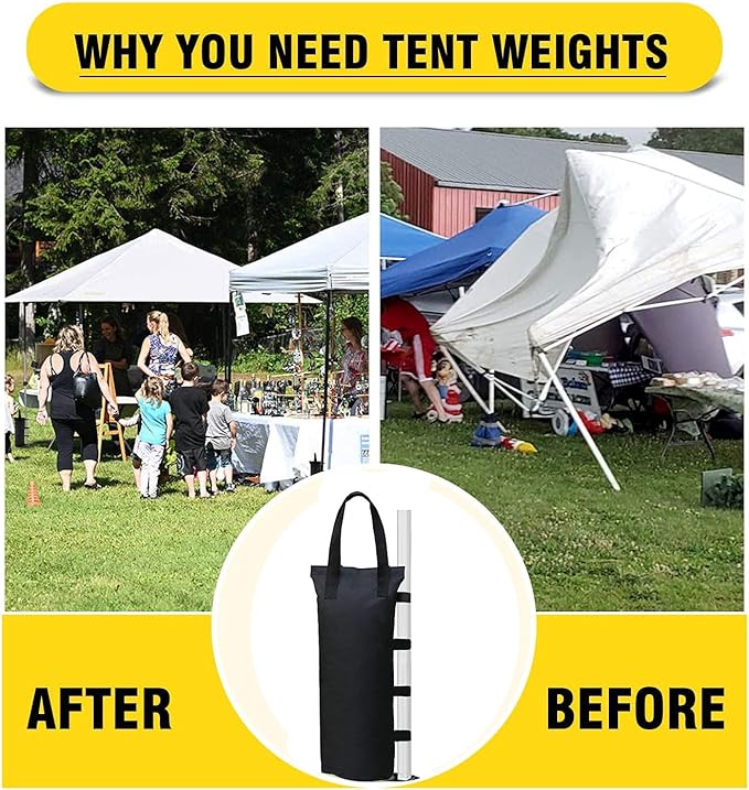 Canopy Weights Bag Leg Weight for Pop up Canopy Tent, Sand Bags for Patio Umbrella Instant Outdoor Sun Shelter,4pcs-Pack