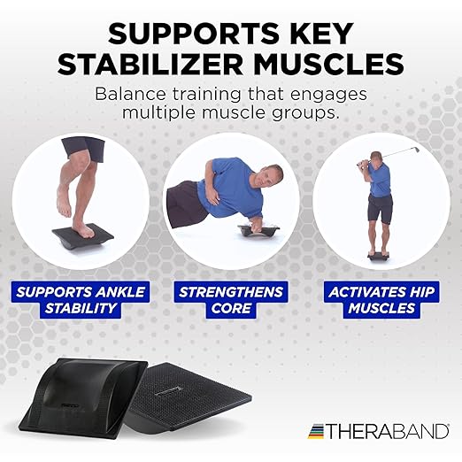 Theraband 23300 Rocker Balance Board for Rehab, Improved Posture, Balance and Stability Training
