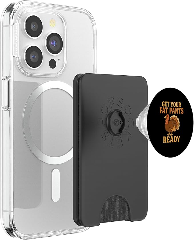 Get Your Fat Pants Ready Thanksgiving Turkey Design PopSockets PopWallet for MagSafe
