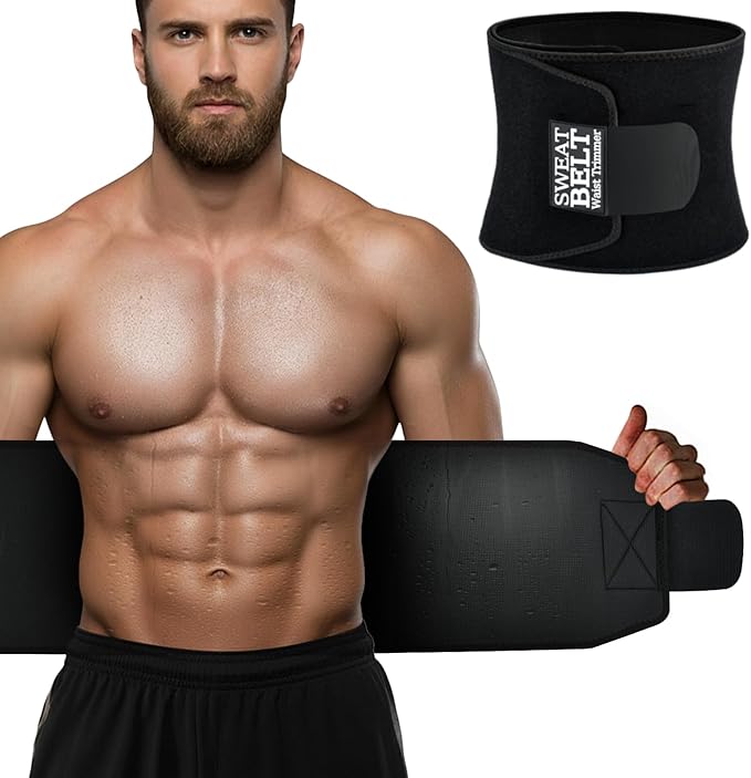 AMZBOSS Waist Trainer for Women & Men, Waist Sweat Band, Belly Band Sweat Belt, Stomach Wrap, Body Shaper Belt