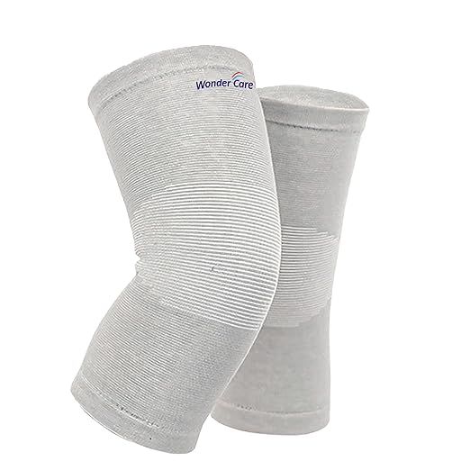 Wonder Care 2-Pack Bamboo Knee Compression Sleeve for Men and Women, Compression Knee Sleeve for Running, Volleyball, Gym Weightlifting Made from Bamboo Yarn, Perfect Knee Brace for Knee Pain and Enhanced Comfort - 1 Pair