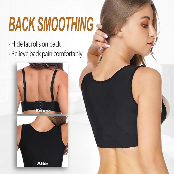 MISS MOLY Chest Brace Push up for Woemn Posture Corrector Shapewear Sleeveless Tops Back Shaper Vest