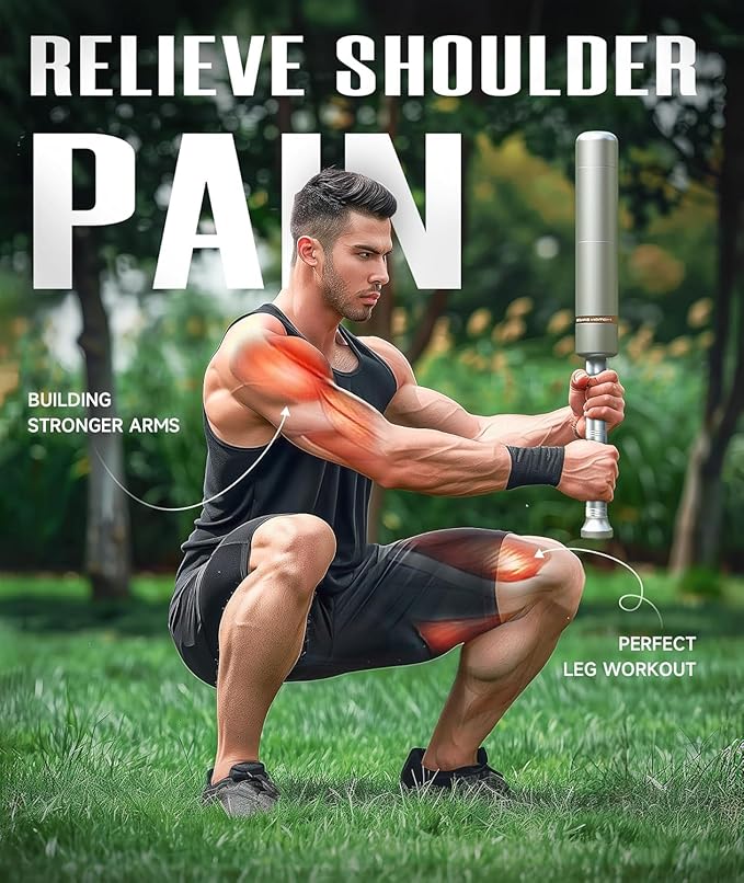 Motion Space Adjustable Macebell Clubbell for Strength Training, Premium Steel Indian Club for Full Body, Muscles, Shoulder, Grips & Forearms Workouts to Stretching