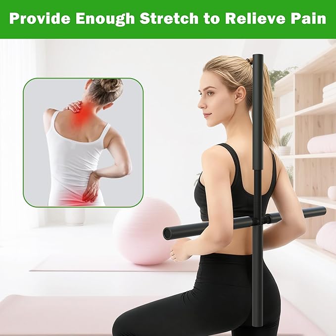 Back Straightener Posture Corrector for Women and Men - 32 Inch Heavy Duty Back Cracker with Anti-Slip and Cushioning Pads - Compatible Back Stretcher for Whole Family