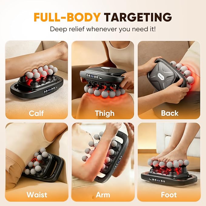 20-Head Massage Gun, Deep Tissue Percussion Massager with 30 Speeds & 3 Modes, 110lb Force, Ultra-Quiet 35dB, 2600mAh Battery, Fast Charging,Full Body Muscle Relaxation,Gifts for Mother's Day