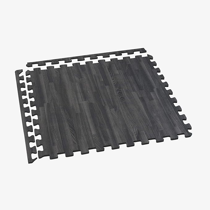 Forest Floor 3/8 Inch Thick Printed Foam Tiles, Premium Wood Grain Interlocking Foam Floor Mats, Anti-Fatigue Flooring – Stylish Flooring Solution