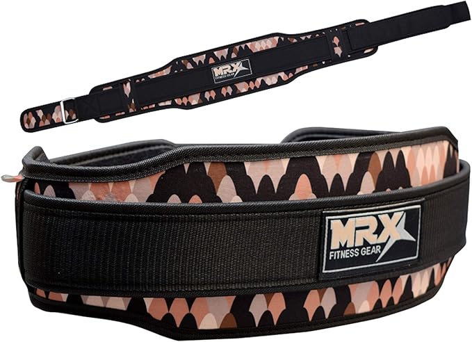MRX Weight Lifting Belt with Double Back Support Gym Training 5" Wide Belts 11 Colors