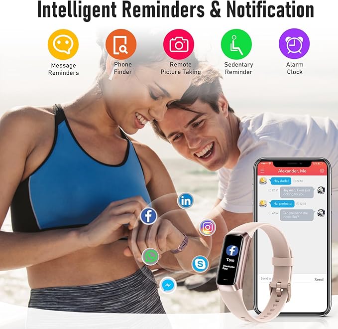 Zeacool Fitness Tracker with 24/7 Heart Rate, Blood Oxygen Blood Pressure Sleep Monitor, Activity Trackers 5 ATM Waterproof,Step Calorie Counter Pedometer Health Smart Watch for Women Men