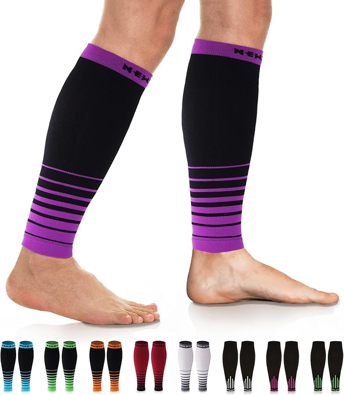 NEWZILL Compression Calf Sleeves (20-30mmHg) for Men & Women Perfect Option to Compression Socks for Running Travel Nursing