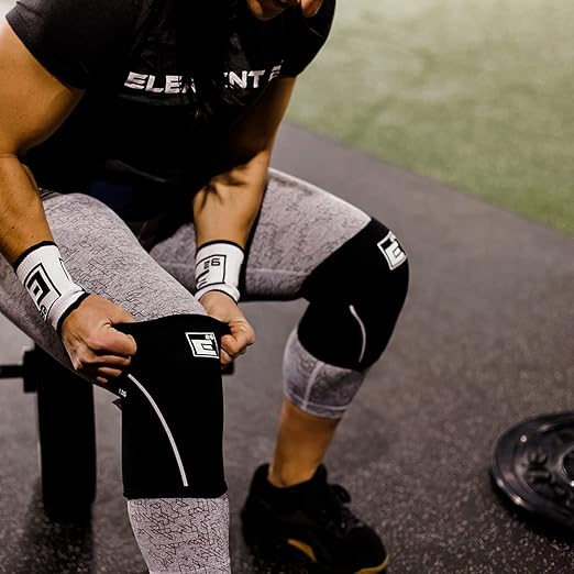 Element 26 Knee Sleeves for Weightlifting (Sold as a Pair) - 6mm Premium Neoprene for Compression, Mobility, and Warmth - Compression Sleeve for Functional Fitness, Squats, Deadlifts (Medium, Black)