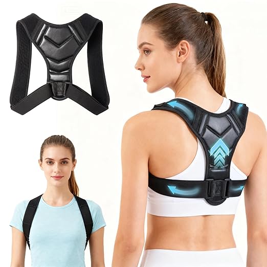 Posture Corrector for Men & Women,back posture corrector for men,posture brace,back straightener posture corrector,Adjustable Upper Back Shoulder Brace, Back Straightener for Neck, Spine Alignment, Improve Posture, Comfortable & Breathable, L/XL