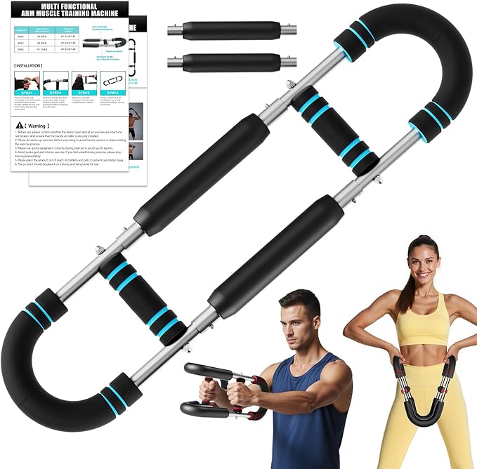EAST MOUNT Twister Arm Trainer 20-110lb Adjustable Chest Workout Equipment for Men Women Portable Spring Resistance Muscle Builder Strength Training for Arms Chest Shoulders for Home Gym Fitness