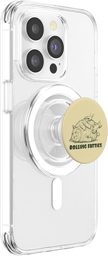 Rolling Fatties Tabby Funny Cute Tabby Lover PopSockets PopGrip for MagSafe