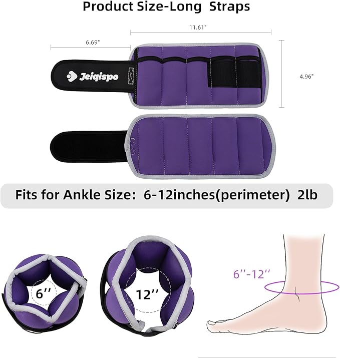 Adjustable Ankle Weights 1 Pair 2/4/6/8/10 LBS Wrist Leg Arm Weights for Women Men Kids,Strength Training with Removable Weight for Fitness Gym Workout Running Walking