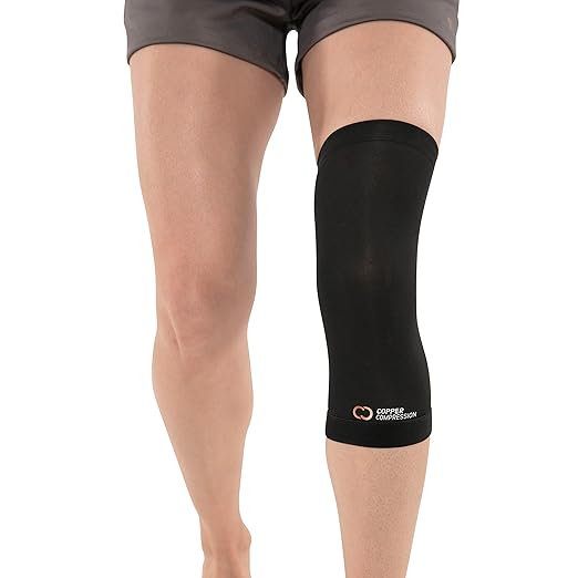 Copper Compression Knee Sleeve - Copper Infused Knee Stabilizer Support Brace for Meniscus Tear, ACL, MCL, Arthritis, Joint Pain Relief, Running, Sports, Hiking - Men & Women - Fits Right/Left - 2XL