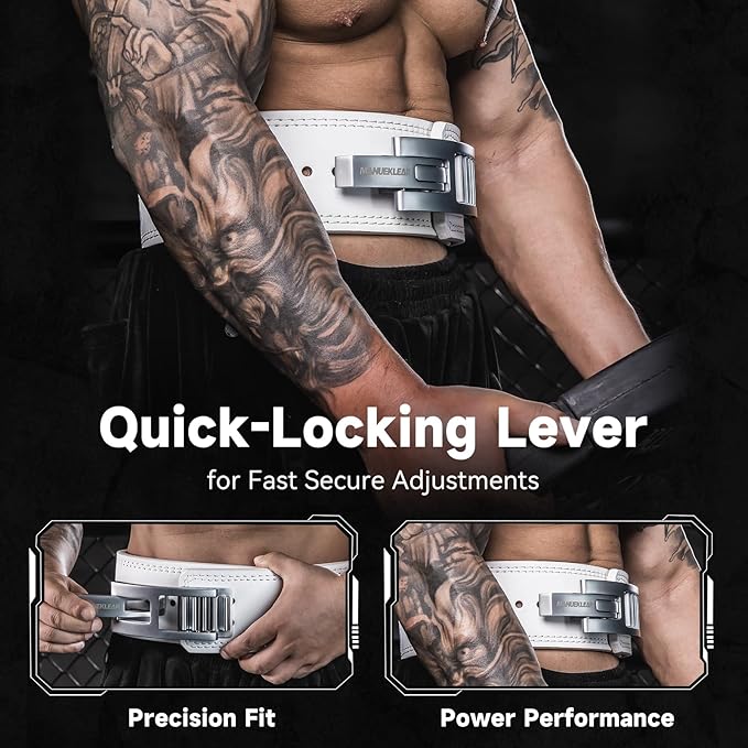 Lever Lifting Belt for Man and Women, Weightlifting with Adjustable Heavy Duty Buckle, Professional Weight Lifting Belt