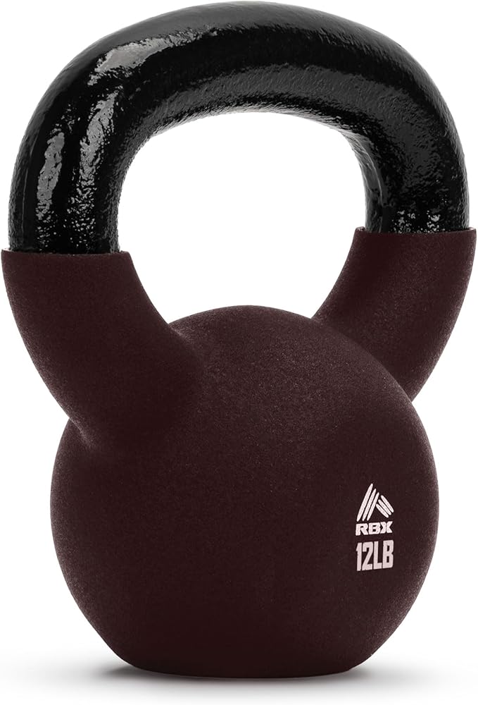 RBX Neoprene Kettlebell, Wide Handle, Iron Core, Flat Bottom, Great for All Fitness Levels