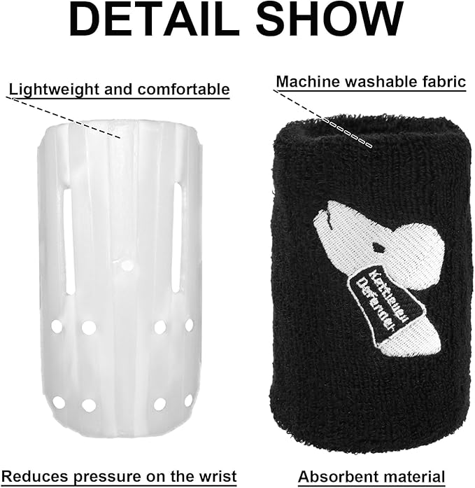 Kettlebell Wrist Guards, Sweat Weighted Wristbands with Insert Support, Shock-Absorbing Sleeve Protector for Athletes Fitness Strength Training