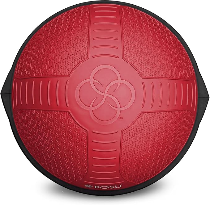 BOSU Nexgen Balance Trainer, Half-Ball Training Equipment, 65 cm Diameter, 300 lb Capacity - Burst-Resistant Stability Exercise Tool w/Non-Slip Base, Includes Hand Pump, Commercial-Grade
