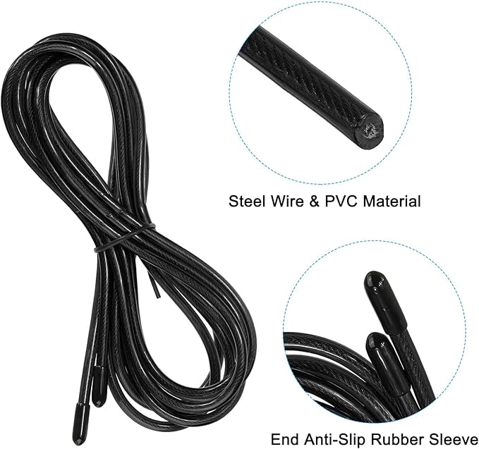 PATIKIL Speed Jump Rope Replacement Cable Professional Skipping Rope Replacement for High-Speed Jump Ropes