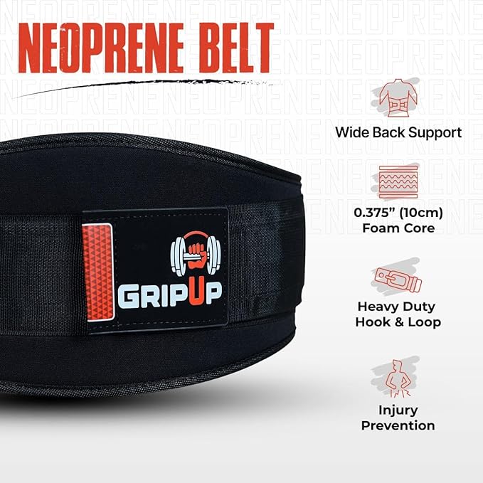 Self Locking Gym Weight Lifting Belt, 6.5” Double Locking Belt Padded Back Support, Olympic Lifting Athletes Fitness Bodybuilding Powerlifting Deadlift Squat Training for Men & Women