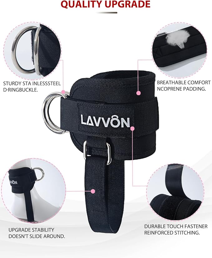 7Pcs-Barbell Pad Set for Hip Thrust - Squat Pad, Bench Press Workout Foam Weight Lifting Bar Cushion,Gym Accessories for Women with Bar Bad,with Gym Ankle Straps,Hip Resistance Bands,Lifting Strap