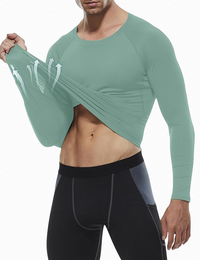 SPVISE 1 or 3 Pack Men's Compression Shirts Long Sleeve Workout Gym T-Shirt Running Top Cool Dry Sports Baselayer Undershirts