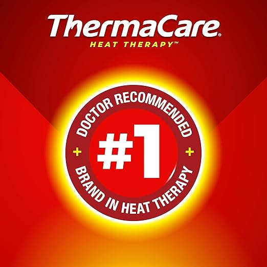 ThermaCare Portable Muscle Therapy Heating Pads - Multi-Purpose Adhesive HeatWraps for Back, Neck, Joint, & Menstrual Pain Relief - Drug-Free, Discreet, Long-Lasting Heat Therapy - Pack of 8
