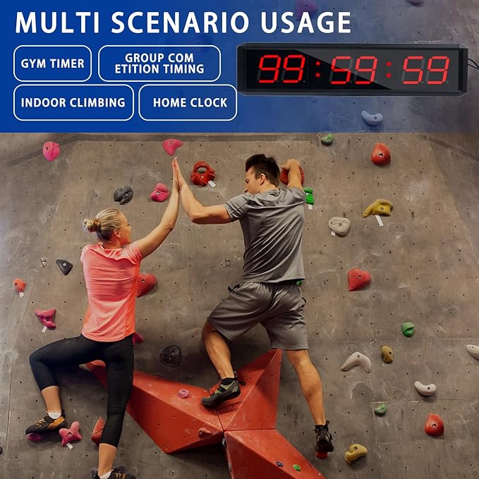 Fitness Timer with Stopwatch Button, Suitable for School/exam/Home Exercise/Gym/Gym SMAHEAT Electronic Fitness Timer (1.8-inch Data PC synchronous Transmission Model)