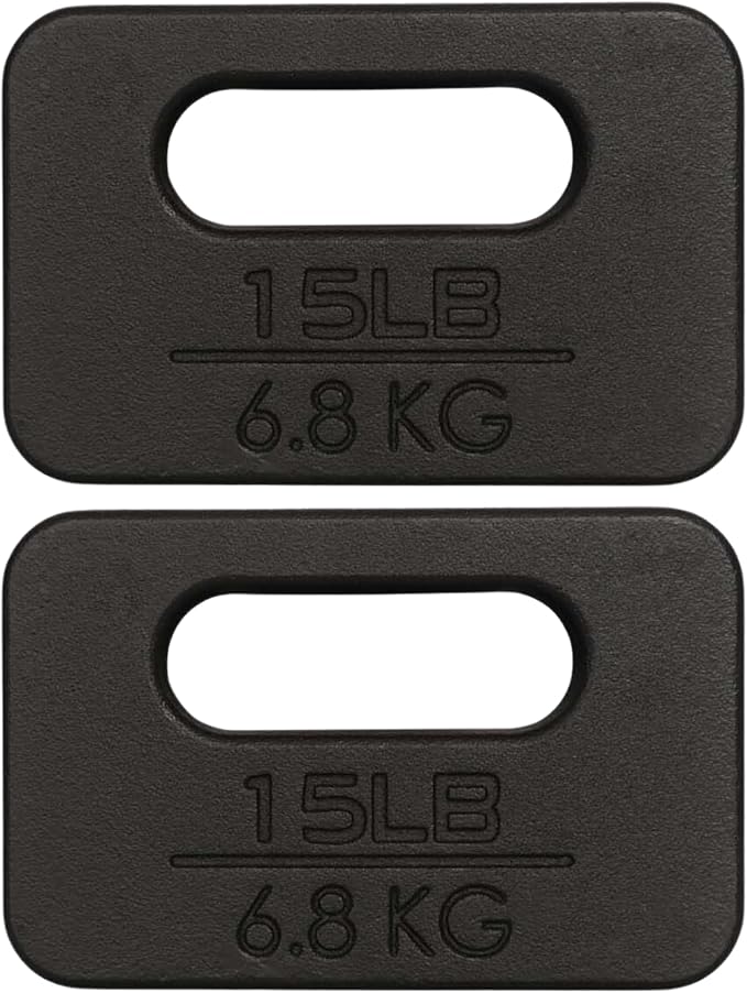 Yes4All Cast Iron Rucking Weight for Backpack, Training Weight Plate with Ergonomic Rounded Handle, Protective Glossy Finish for Weighted Walking, Hiking, Rucking, Resistance Workout, 10 LB