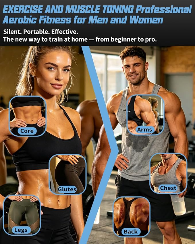 Battle Ropes, Weighted Ropeless Battle Rope with Adjustable Resistance Springs for Home Gym Exercise, Portable Workout Equipment for Strength Training & Cardio Fitness