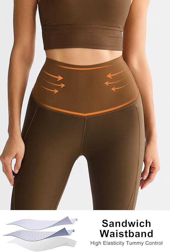 Orolay High Waisted Leggings for Women Tummy Control 7/8 Leggings for Women Compression Workout Yoga Pants