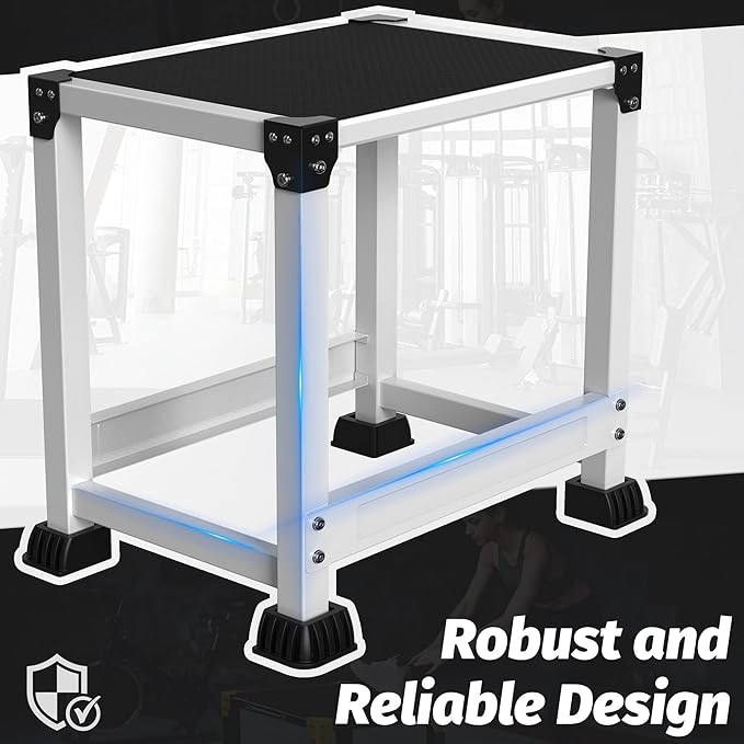 GanFindX Steel Plyo Box 12/18 Inch Surface Metal Plyometric Jumping Box Home Gym Jump Trainer for Fitness Exercise Agility Stamina Conditioning Strength